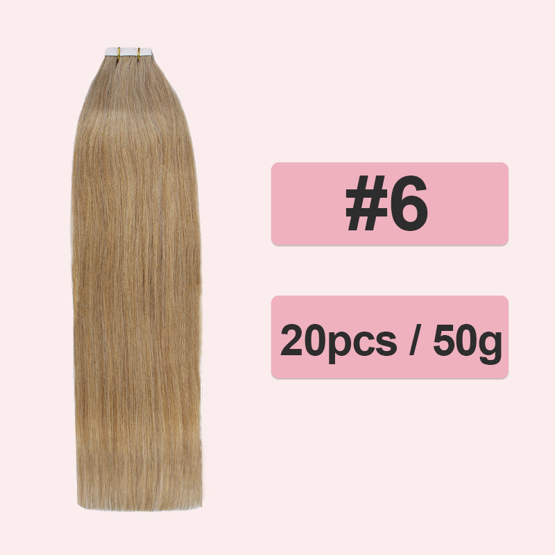 Polyester Human Hair Extensions PU Real Wig