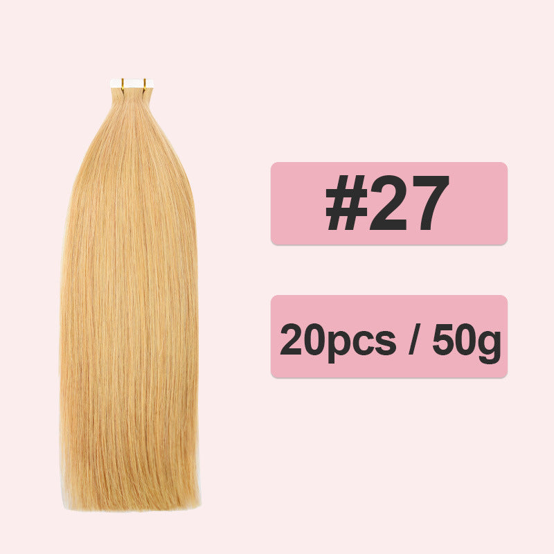 Polyester Human Hair Extensions PU Real Wig