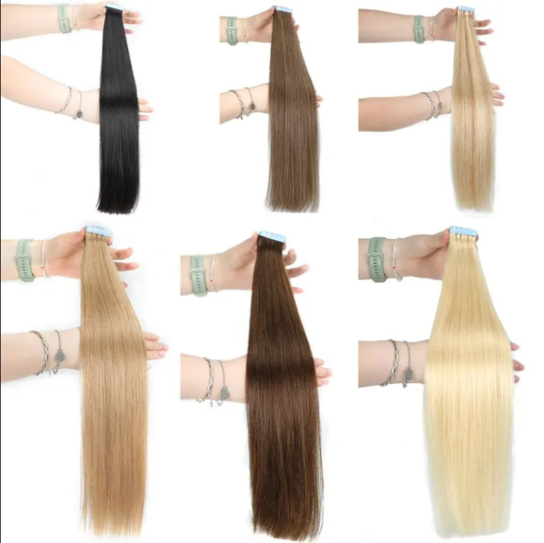 Tape On Hair Extension Virgin Cuticle Russian Natural Appearance Human Invisible Human Hair Extension