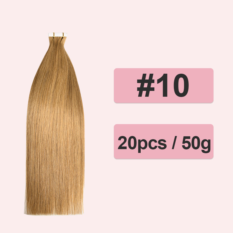 Polyester Human Hair Extensions PU Real Wig
