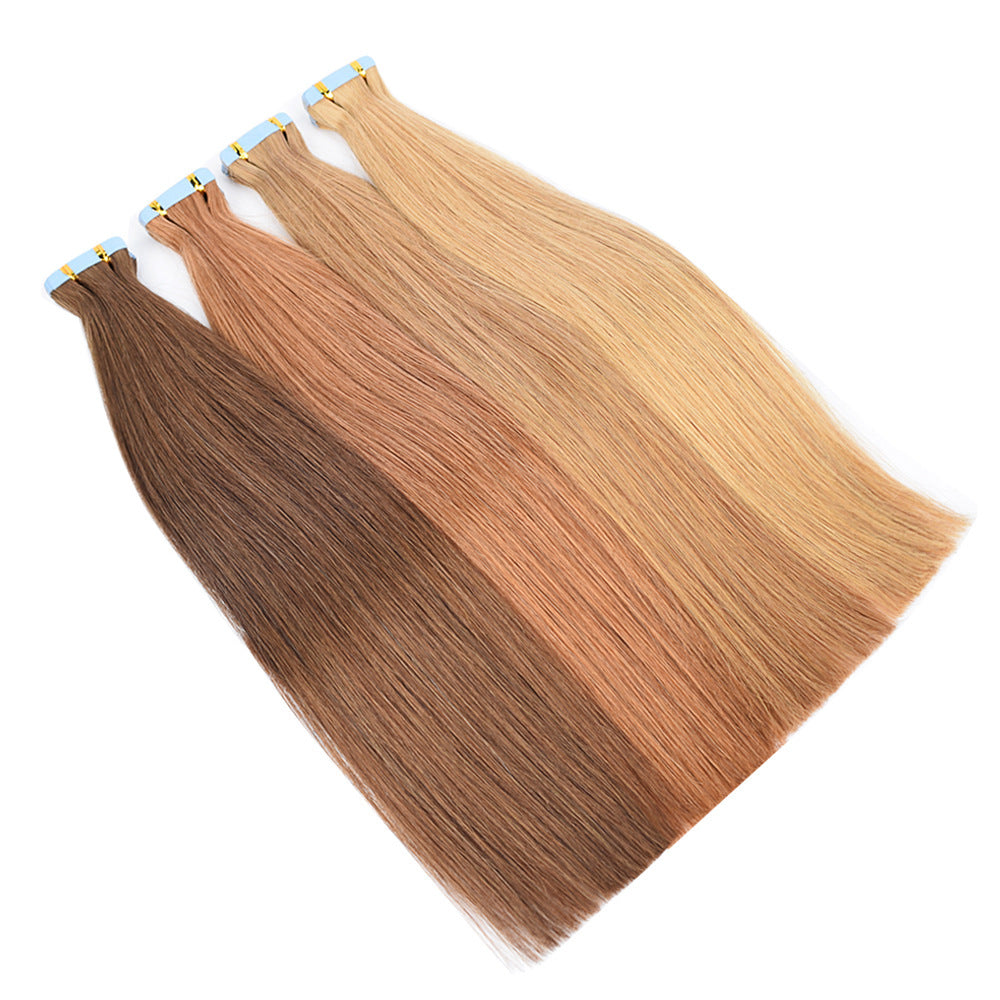 Polyester Human Hair Extensions PU Real Wig