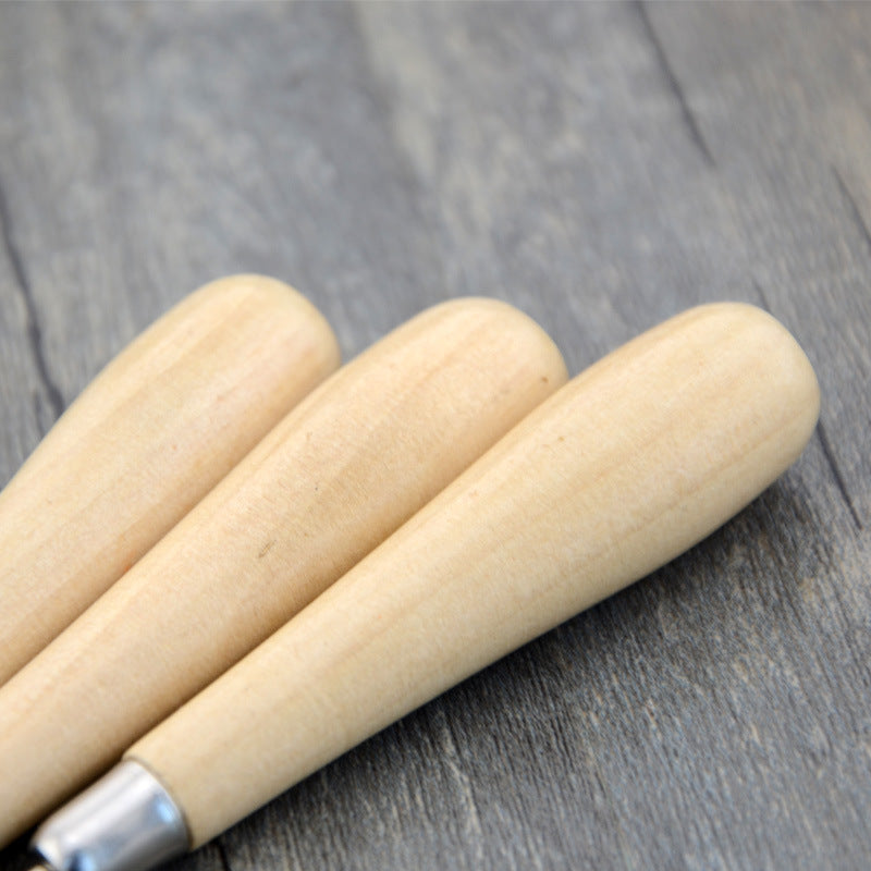 Wig hair extension hook with wooden handle