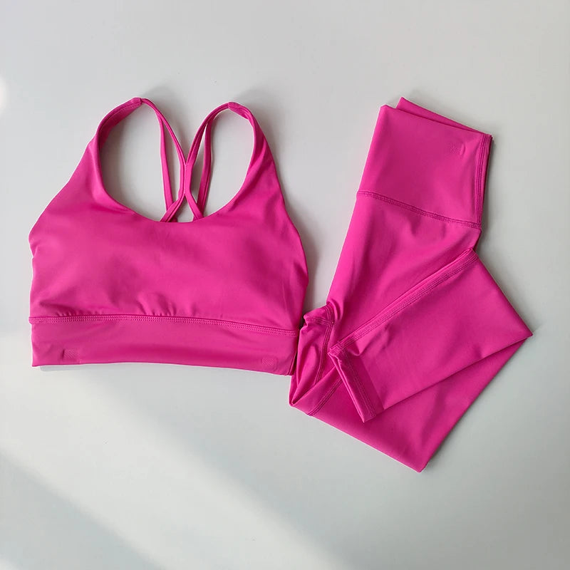 Beautiful fitness tops breathable comfortable and soft and Leggings Tank Top Breathable Set