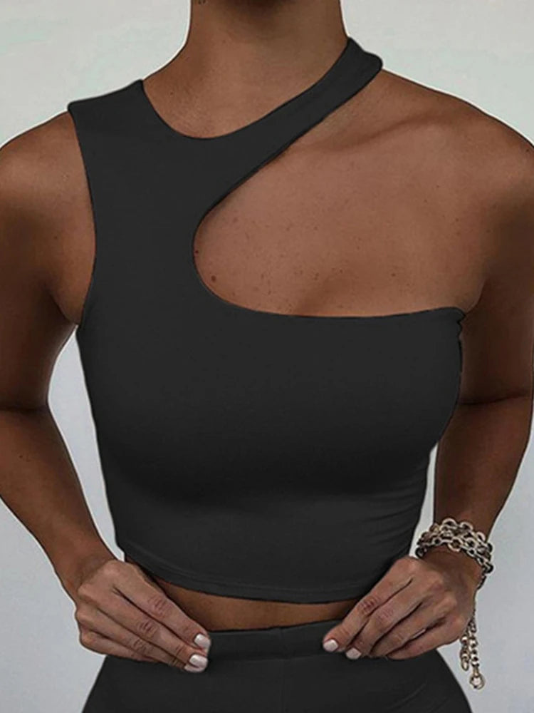 Crop Off Shoulder Skinny Tops