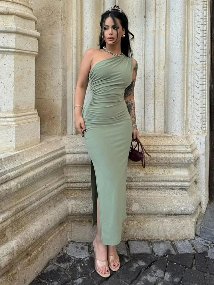 Summer Maxi Dress Fashion Sleeveless Backless Slim Dress Party