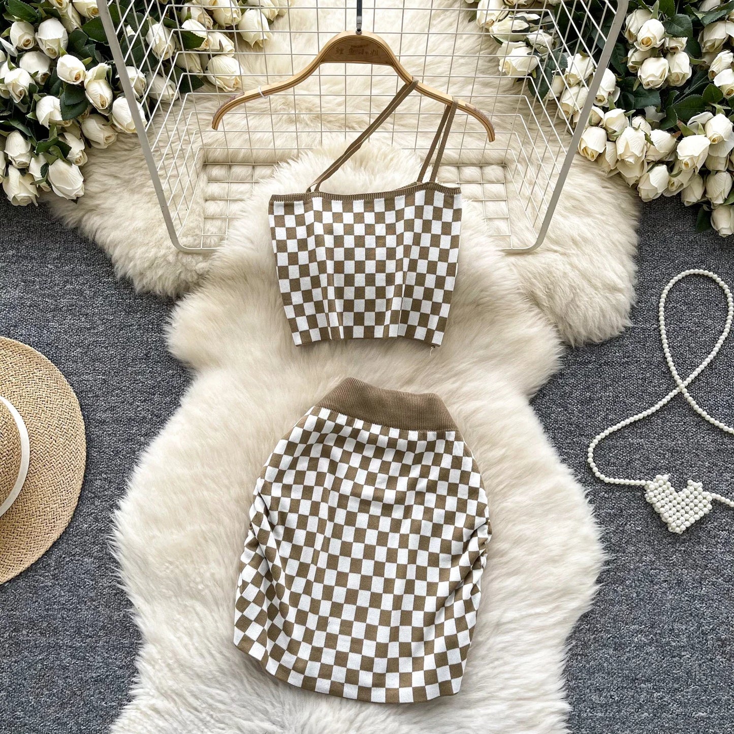 Delicate and Elegant Croped set and skirt