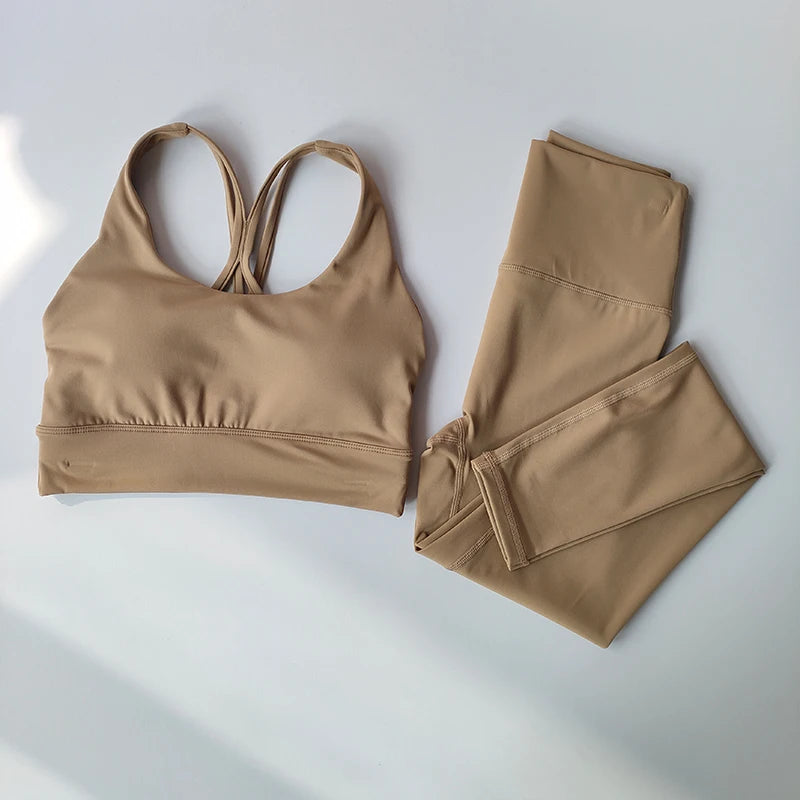Beautiful fitness tops breathable comfortable and soft and Leggings Tank Top Breathable Set