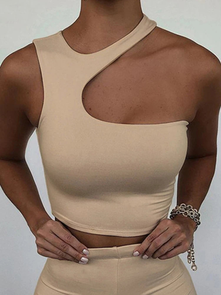 Crop Off Shoulder Skinny Tops