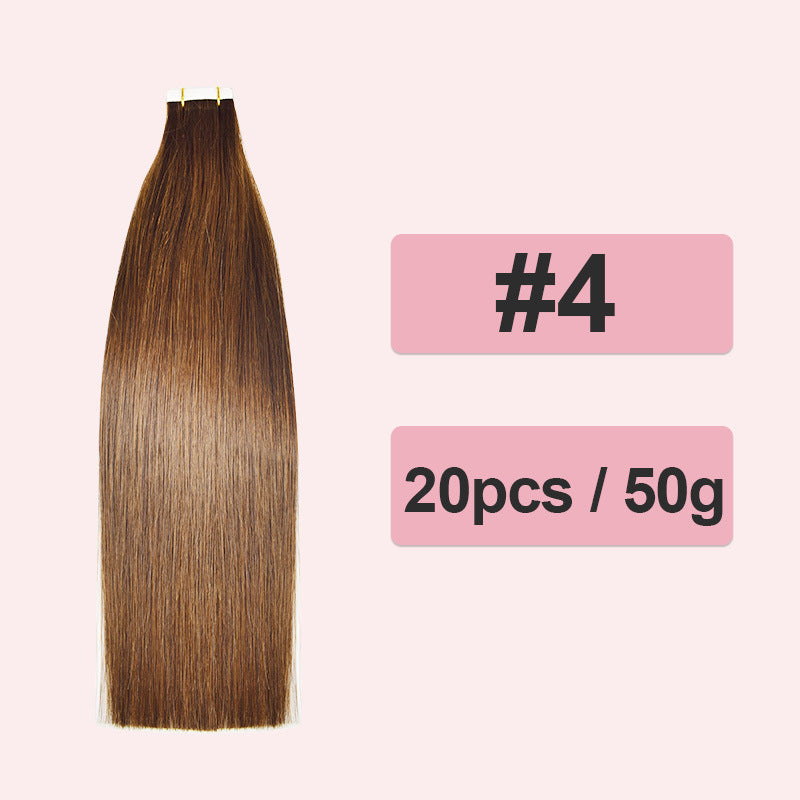 Polyester Human Hair Extensions PU Real Wig