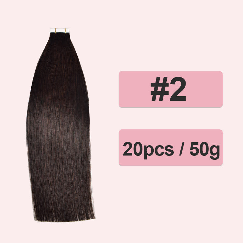 Polyester Human Hair Extensions PU Real Wig