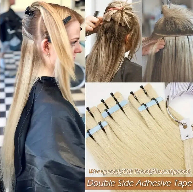 Tape On Hair Extension Virgin Cuticle Russian Natural Appearance Human Invisible Human Hair Extension