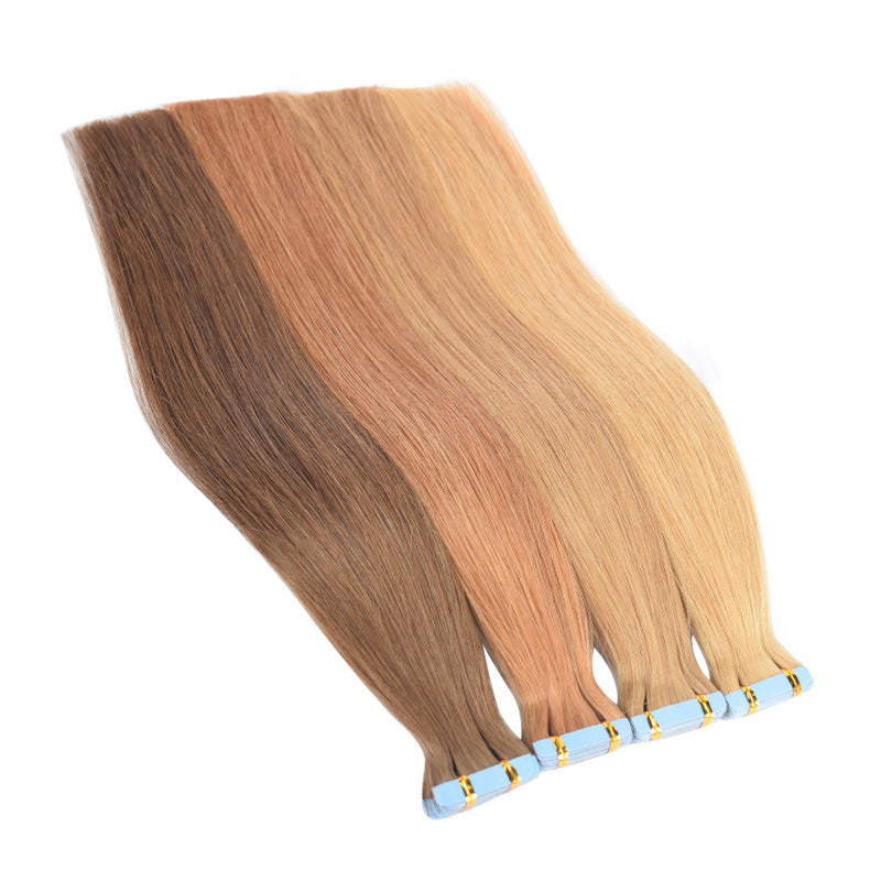 Polyester Human Hair Extensions PU Real Wig