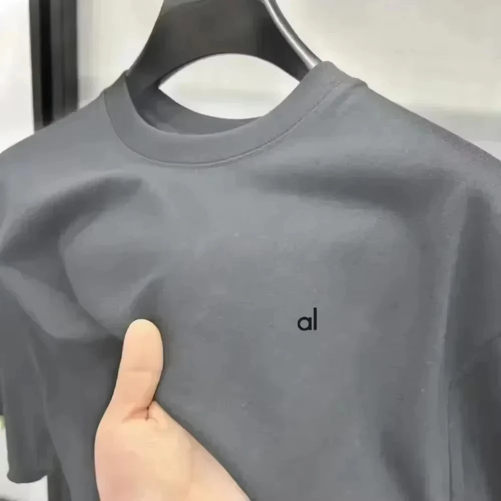 Fashion Women T-shirt Brand Short Sleeve Alo Print Tshirt Clothing Tee Luxury Men T Shirt Print Y2k Streetwear Tops