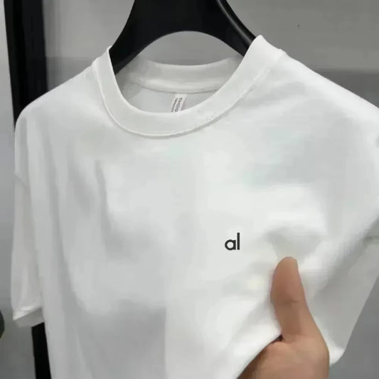 Fashion Women T-shirt Brand Short Sleeve Alo Print Tshirt Clothing Tee Luxury Men T Shirt Print Y2k Streetwear Tops