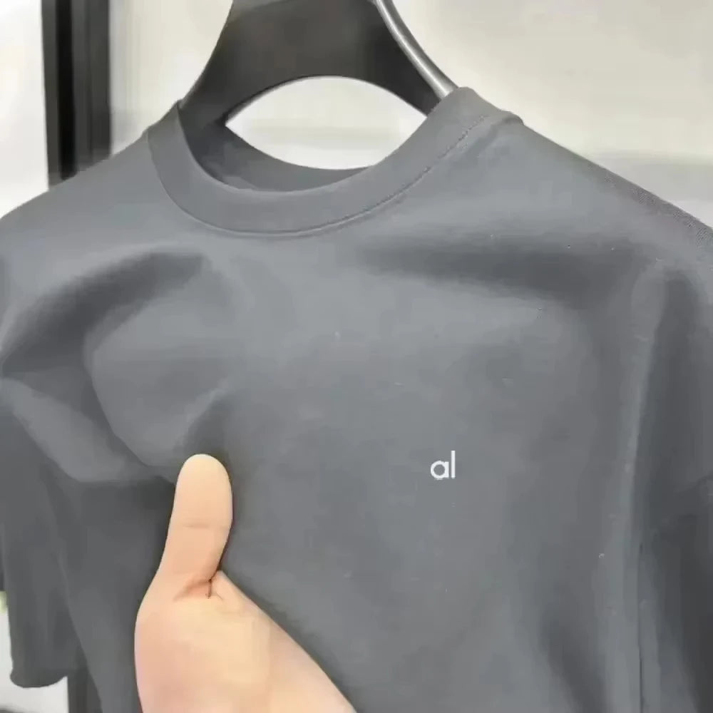 Fashion Women T-shirt Brand Short Sleeve Alo Print Tshirt Clothing Tee Luxury Men T Shirt Print Y2k Streetwear Tops